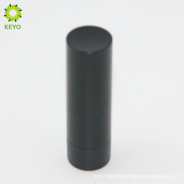 empty cosmetic container round black metal aluminium lipstick tube